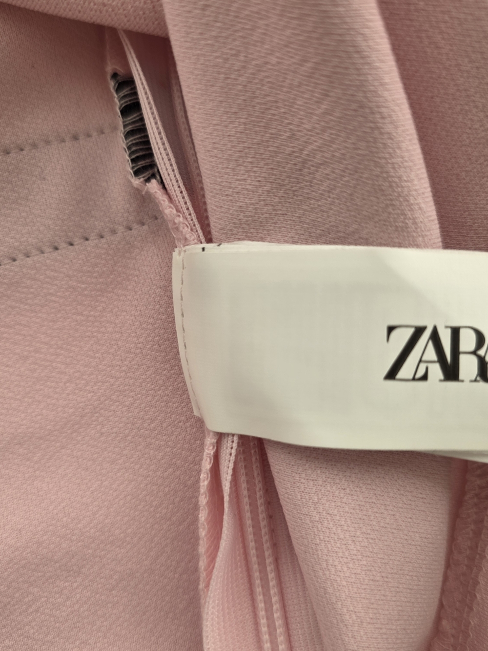Zara Pink Off-Shoulder Crop Top with Black Trim Size M - Picture 9 of 9
